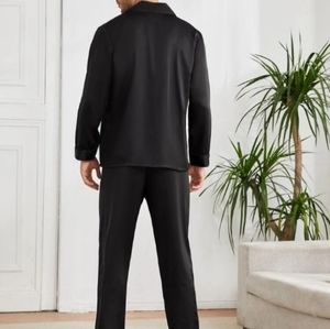 Alfani Men's Black Sateen Pajama Set Extra Large